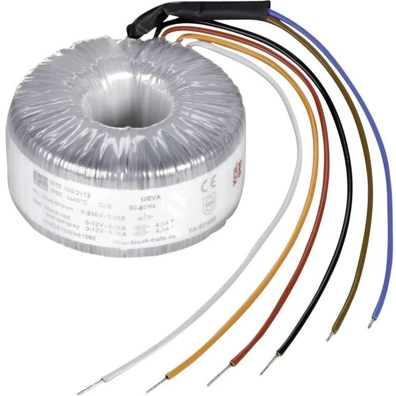 Block RTE 120/2x12 Ring Core Transformer 120 VA 5A
