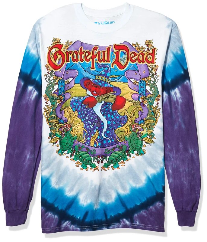 Liquid Blue Men's Terrapin Moon Long Sleeve T-Shirt, Tie Dye, XL