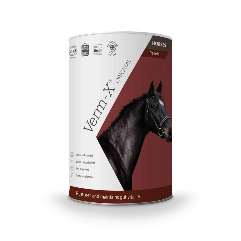 Verm-X All Natural Powder for Horses and Ponies. Supports Intestinal Hygiene. Vet Approved. UFAS Assured. Restores and Maintains Gut Vitality. Wormwood Free Recipe.