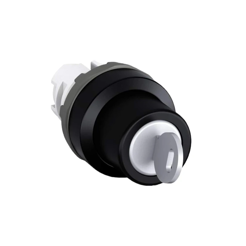 ABB M2SSK2-101 Modular Selector Switch, 2 Position, Key, Black/Key, Non-Illuminated, Black plastic, No Contact Block (ABB1SFA611281R1001)