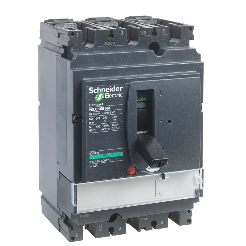 Schneider Electric Power Switch LV430639 4P 160 A with Indicators Dausl Load Isolator Switch