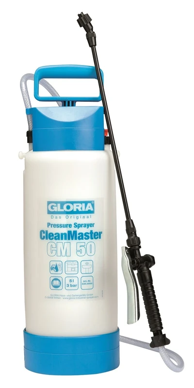 Gloria "CleanMaster CM50" Pressure Sprayer, White/Blue, 41x37x55 cm