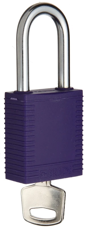Lockout Nylon Padlock, 38mm x 44mm x 20mm, Purple, Pack of 6