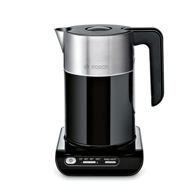 Bosch Styline TWK8633GB Variable Temperature Cordless Kettle, 1.5 litres, 3000W - Black