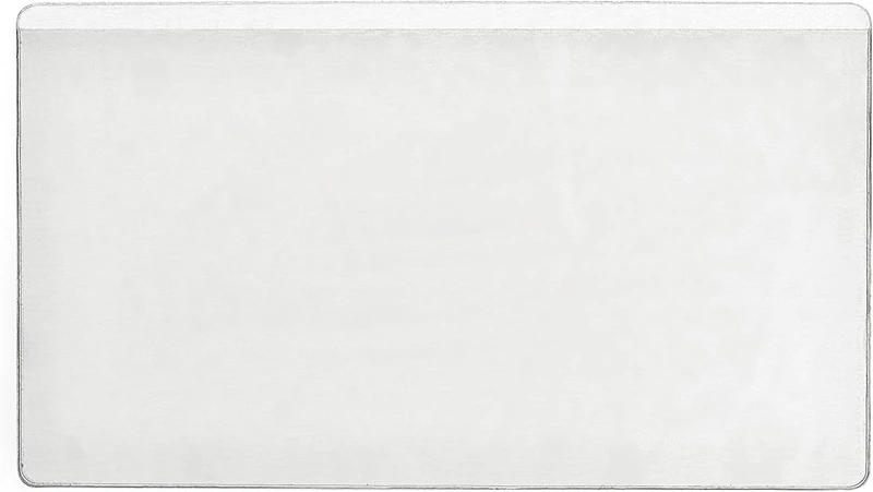 Durable POCKETFIX Self Adhesive Business Card Pockets - German Made Sticky Back Plastic Holder Wallets Stick on Pouch 100 Pack - 101 x 61 mm