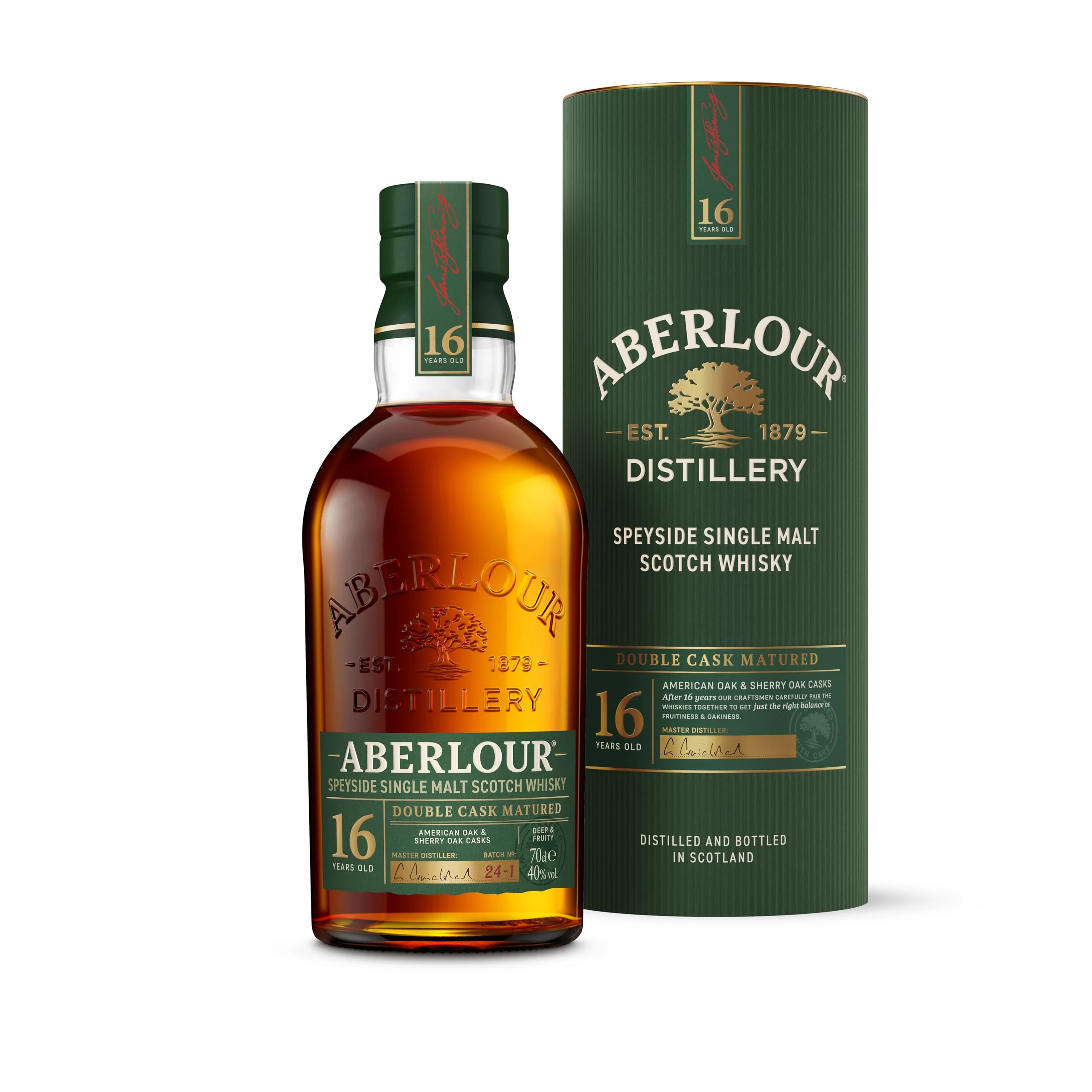 Aberlour 16 Years Single Malt Scotch Whisky (Double Cask Matured), 70cl with Gift Box