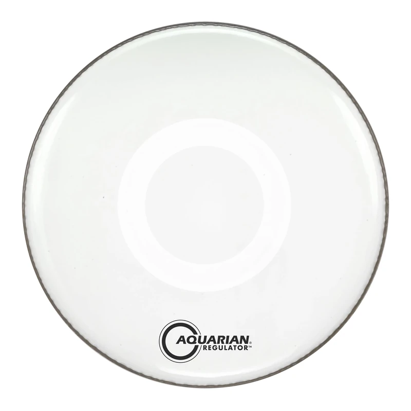 Aquarian RF22W Regulator Series - 22 inch Bass Drumhead - White - W/Ring