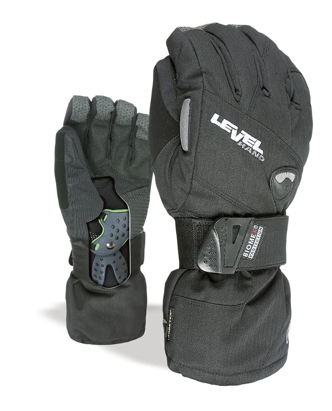 Level Water Resistant Gore-Tex Men's Outdoor Skiing Gloves available in Black - Size 9.5