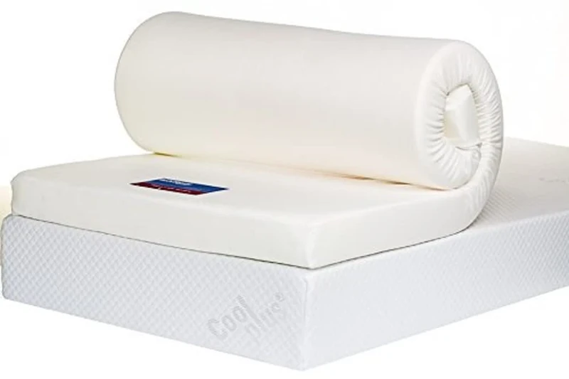 Bodymould Memory Foam Mattress Topper with Cover, 4 Inch, UK Single