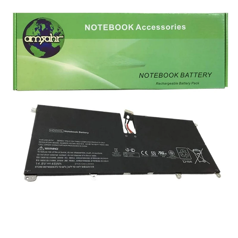 Amsahr Replacement Battery for HP HD04XL/Envy Spectre XT Pro B8W13AA/XT 13-ef2003