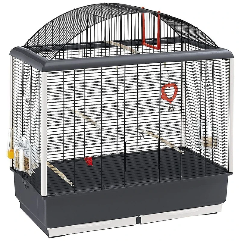 Ferplast 52063811 Palladio 5 Bird Cage for Budgerigars Fully-Equipped Approx. 71 x 38 x 78 cm Black