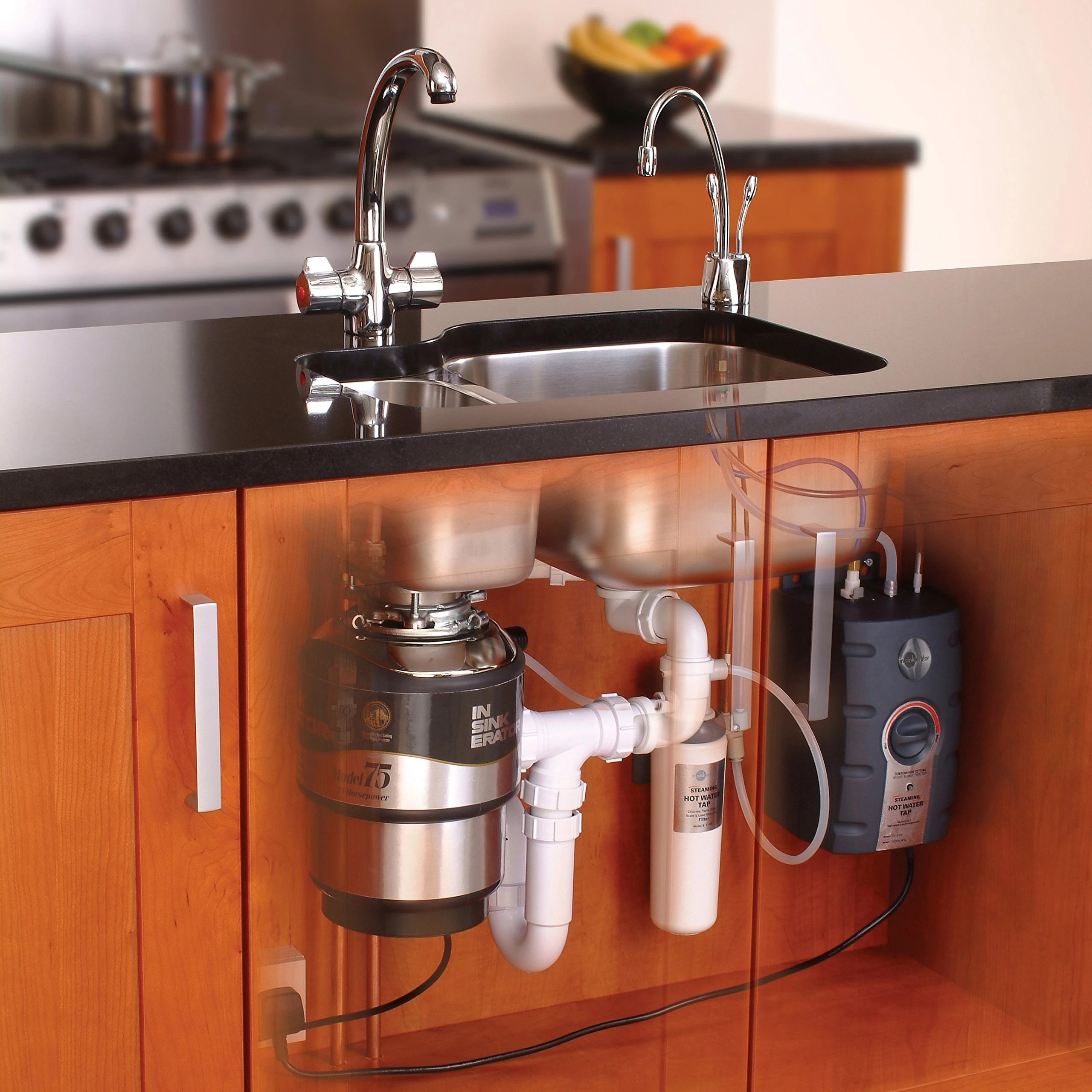 InSinkErator HC1100 Instant Hot Water and Filtered Cold Water Tap with Tank Kit, Chrome