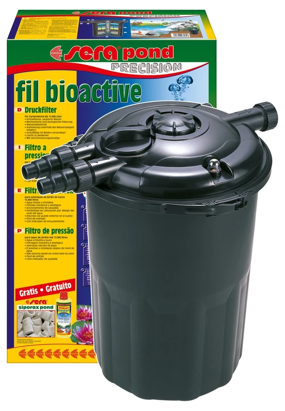 Sera 08131 Fil Bioactive 12000 – PRESSURE FILTER is suitable for all Ponds Up To 12.000 l and can also be built into Waterfall Systems