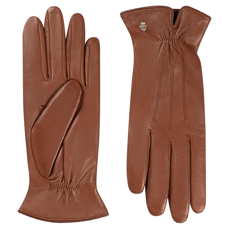 Roeckl Women's classic ruffled gloves, brown, 8