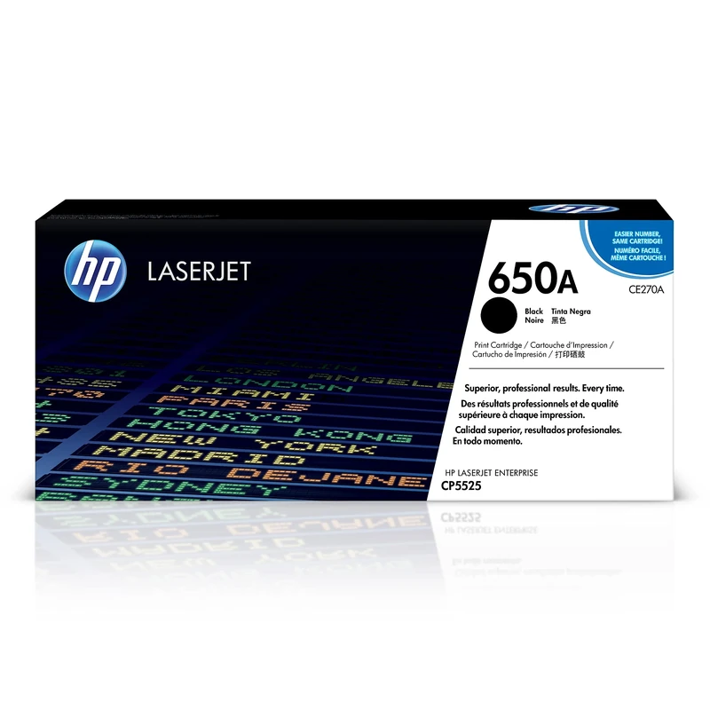 HP CE270A 650A Original LaserJet Toner Cartridge, Black, Single Pack