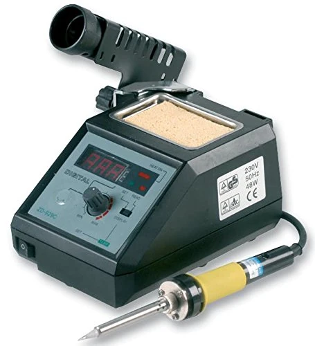 DURATOOL D03326 48W ESD Safe Soldering Station with Digital Temperature Read-Out 240V 420°C