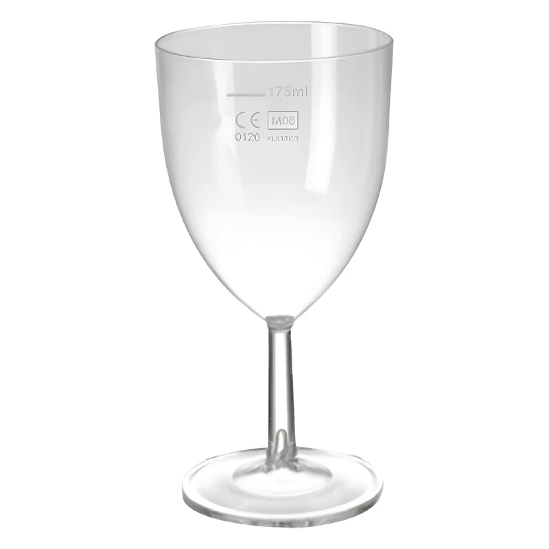 Plastico CB876 Wine Glasses, Polystyrene, 200 mL (Pack of 48)