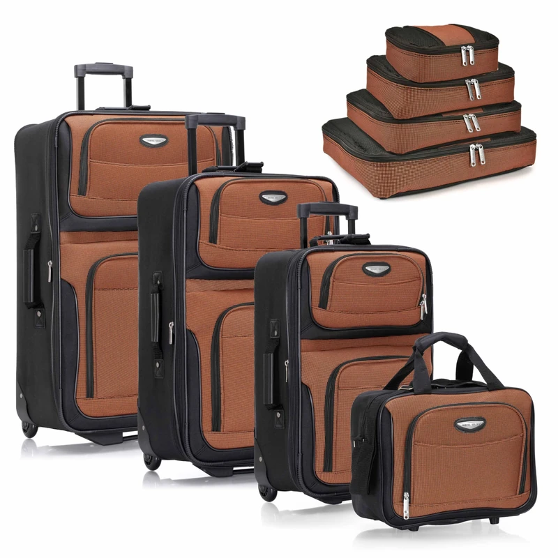 Travel Select Amsterdam Expandable Rolling Upright Luggage, Orange, Checked-Large 29-Inch, Amsterdam Expandable Rolling Upright Luggage