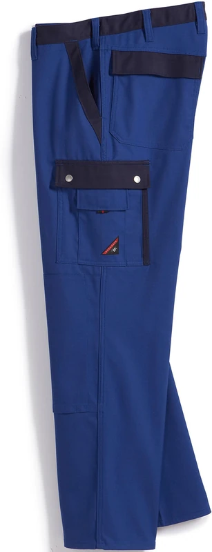 BP 1980-570-13 Men'S Work Trousers, Slim Silhouette With Elasticated Back, 250,00 G/M², Fabric Blend With Stretch, Royal Blue, Size 45/46N