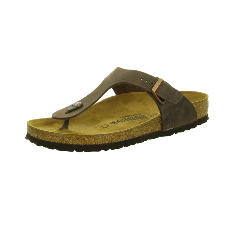 Birkenstock GIZEH Greased leather, Women's Sandals, Brown (TABACCO BROWN), 7 UK (40 EU)