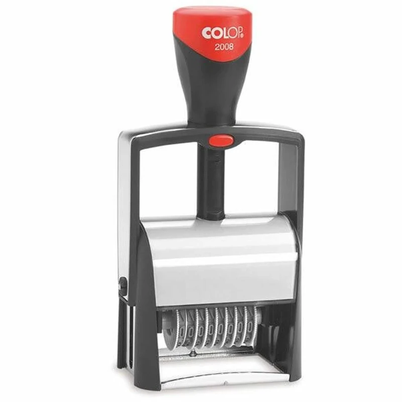 COLOP 2008 Numbering Stamp - Black Ink,17 x 8 x 5,5 cm