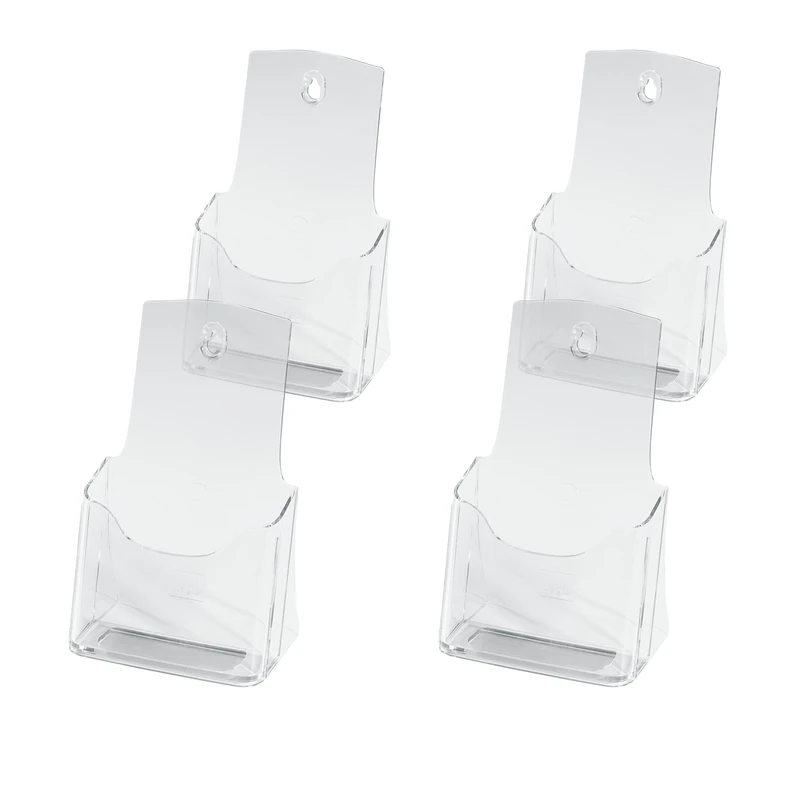 SIGEL LH113 Table-Top Literature Holder, for A6 and DL, uv resistant acrylic, clear, 4 Pieces