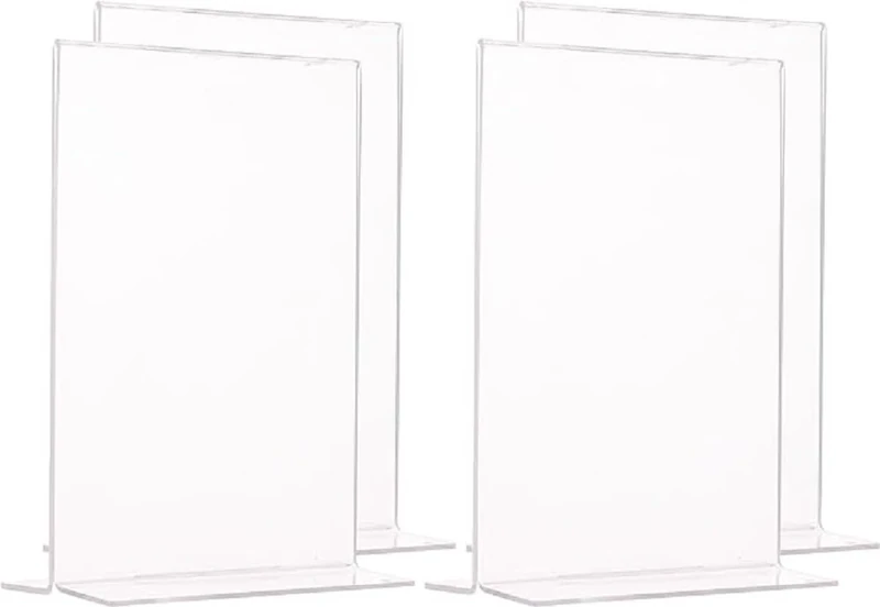 SIGEL TA226 Sign Holder, upright, for A6, double-sided presentation, uv resistant acrylic, transparent, 10 Pieces