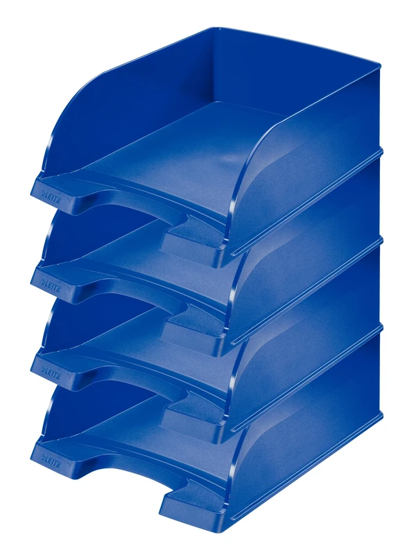 Leitz Plus Jumbo Letter Tray Wheelbarrow – Set of 4 Height 103 mm Dark Blue