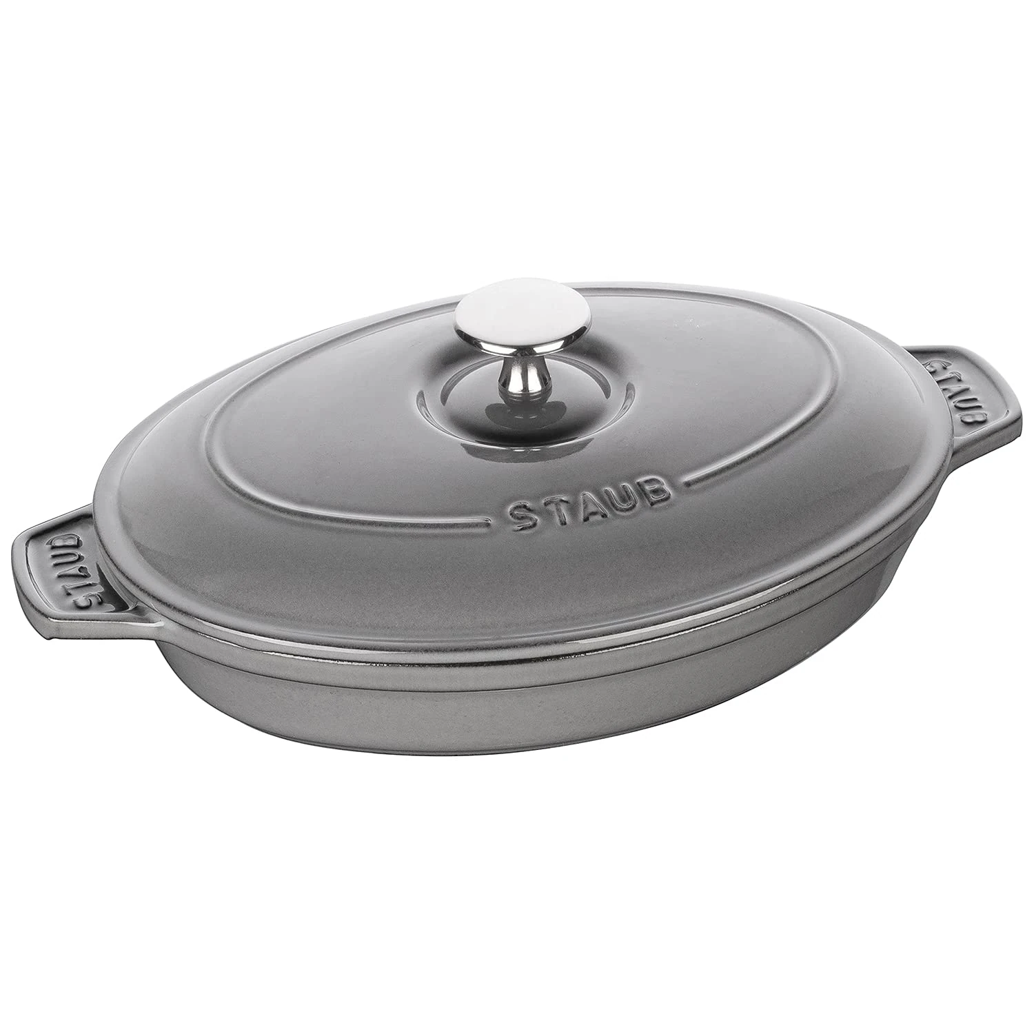 Staub Oval Hot Plate, 23 cm, Graphite Grey, 1332318