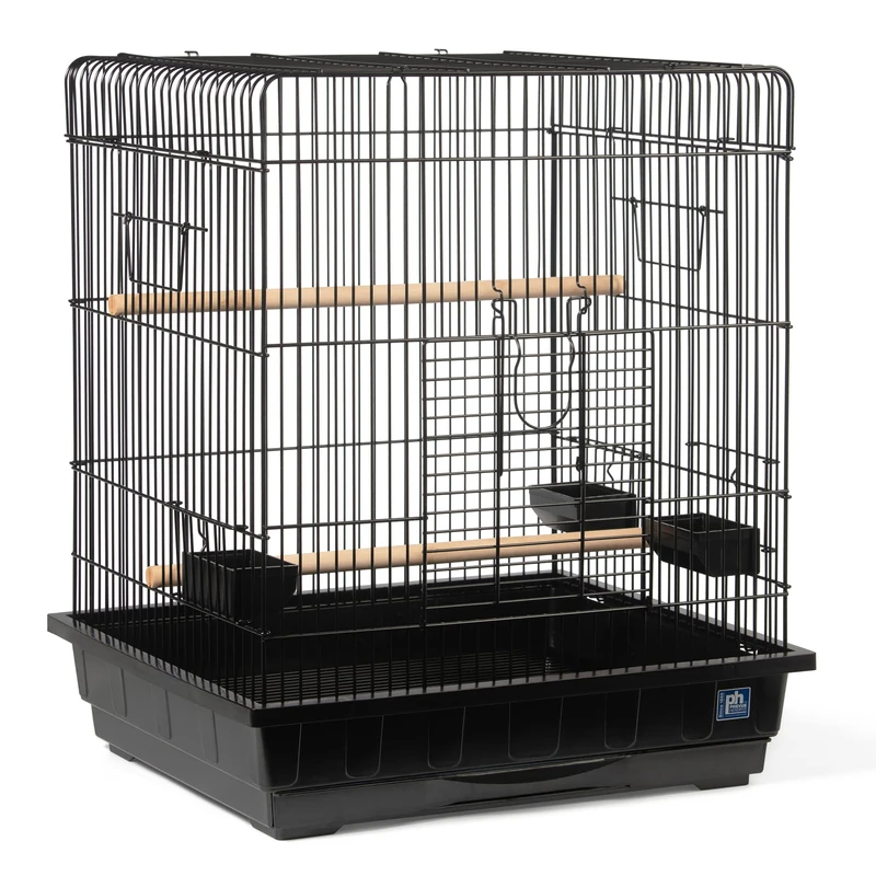 Prevue Pet Products Square Roof Parrot Cage, Black