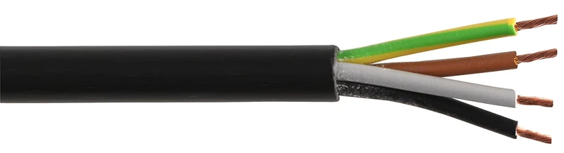 Pro Power 3184Y-1MMBLK100M 1mm Round Mains Cable 4 Core 3184Y Black - 100m Reel