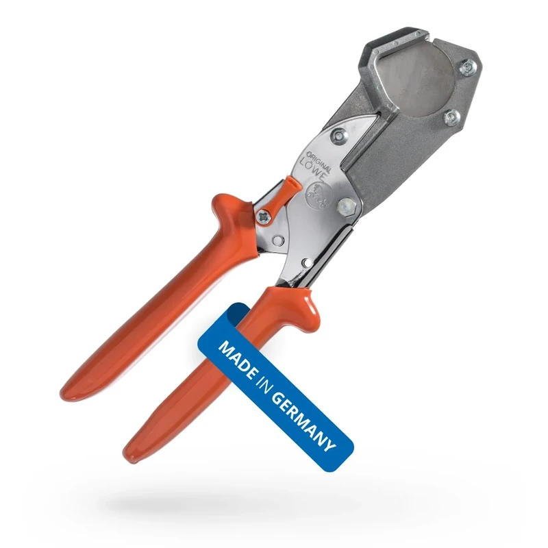 Original LÖWE 5.504 Professional Hose Shears with Triangular Blade for Industrial and Trade Applications - Sharp and Handy Scissors for Precise Cut on Pipes, Tubes, Fuel Lines, Metal