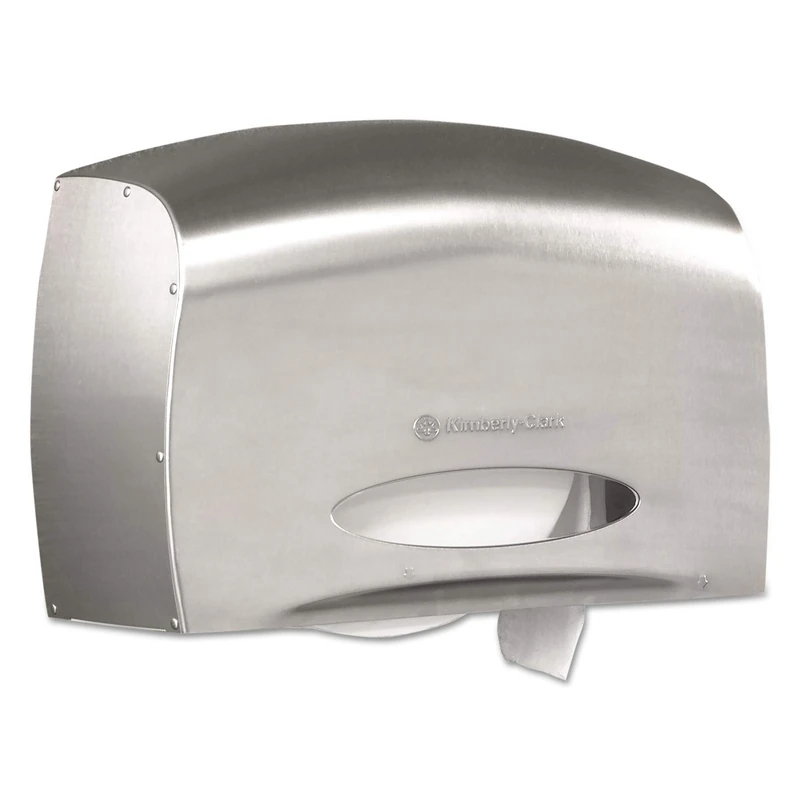 Kimberly-Clark Professional 09601 Coreless JRT Jr. Bath Tissue Dispenser, EZ Load, 6x9.8x14.3, Stainless Steel