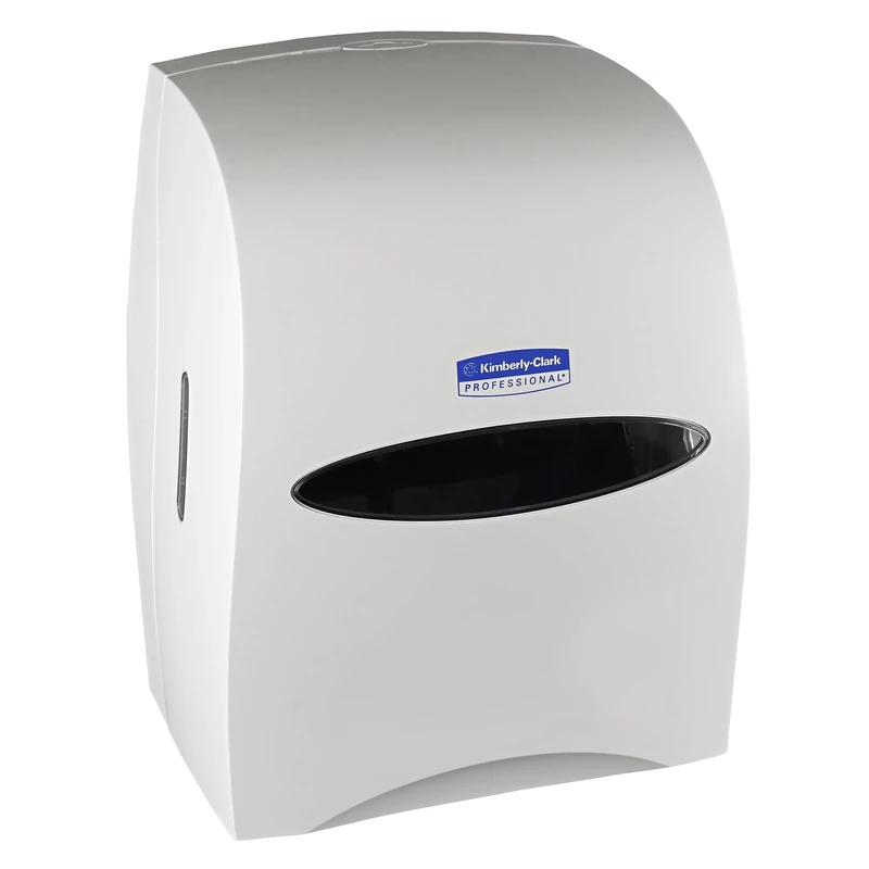 Kimberly-Clark Professional 09991 Sanitouch Hard Roll Towel Dispenser, 12 63/100w x 10 1/5d x 16 13/100h, White