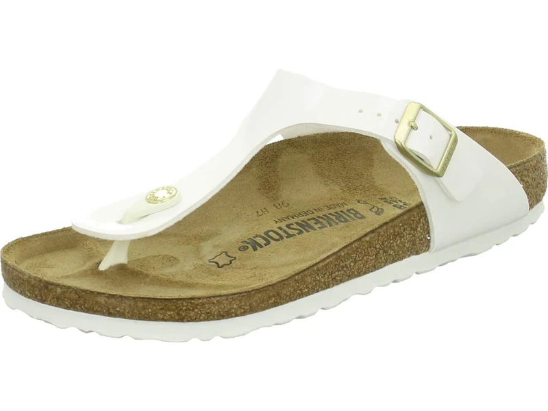Birkenstock GIZEH Birko-Flor, Women's Sandals, Ivory (Graceful Pearl White/Antique Lace), 7 UK (40 EU)