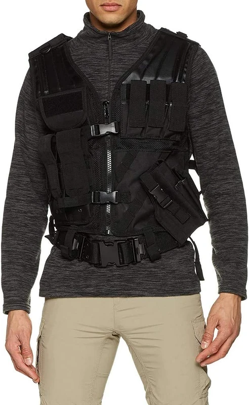 Mil-Tec Usmc Combat Vest Black One Size