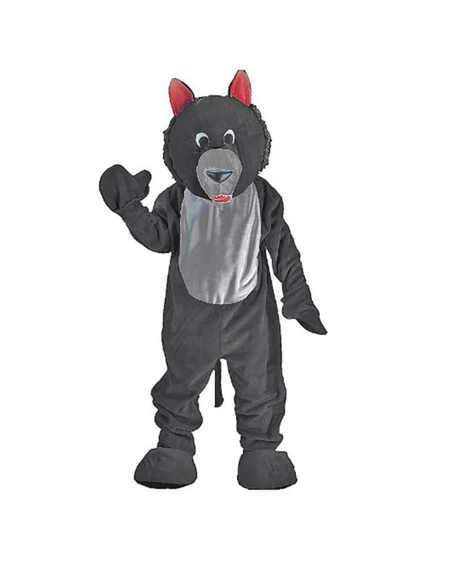 Dress Up America Black Wolf Mascot Costume Set - Adult (one size fits most)