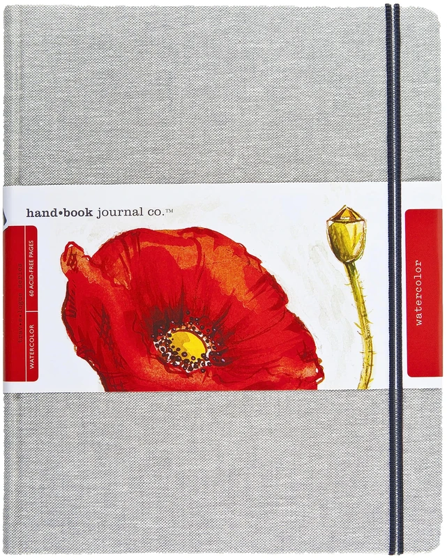 Speedball Linen Watercolour Journal 300gsm, Grand Portrait, White, 10.5 x 8.25, For Painting, Drawing, Students, Artists, Journaling