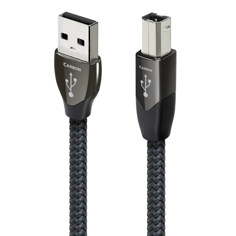 AudioQuest 1.5m Carbon USB A-B Cable, 1.5m, USB A to USB B, 2.0, Male/Male, Black