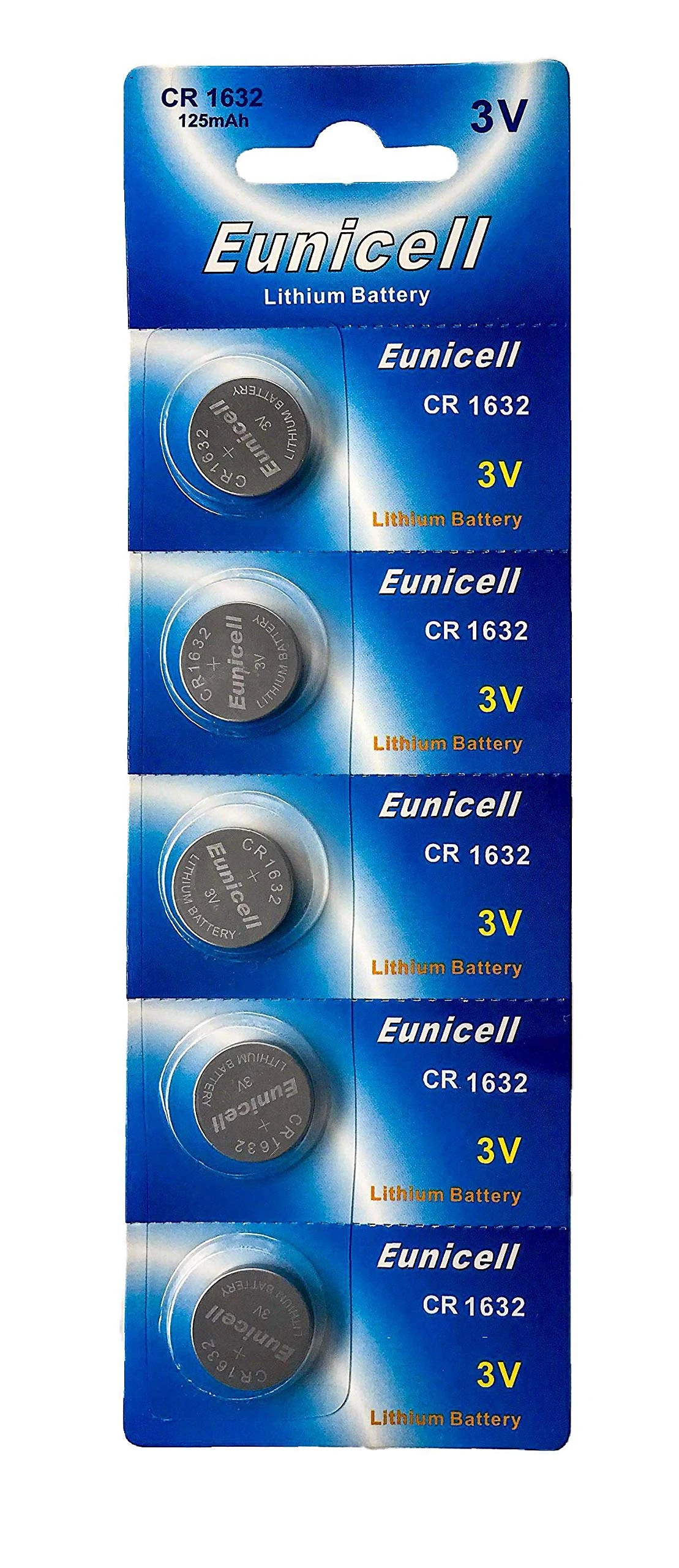 5 x CR1632 3 V Lithium Button Cell 120 mAh (1 BLISTER Ercard (5 Batteries) Batteries Pack of 10.