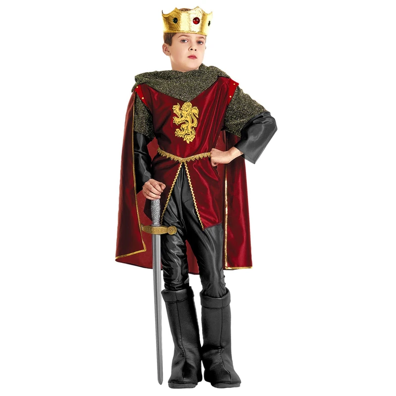 Children's Royal Knight 140cm Costume Medium 8-10 yrs (140cm) for Medieval Middle Ages Fancy Dress