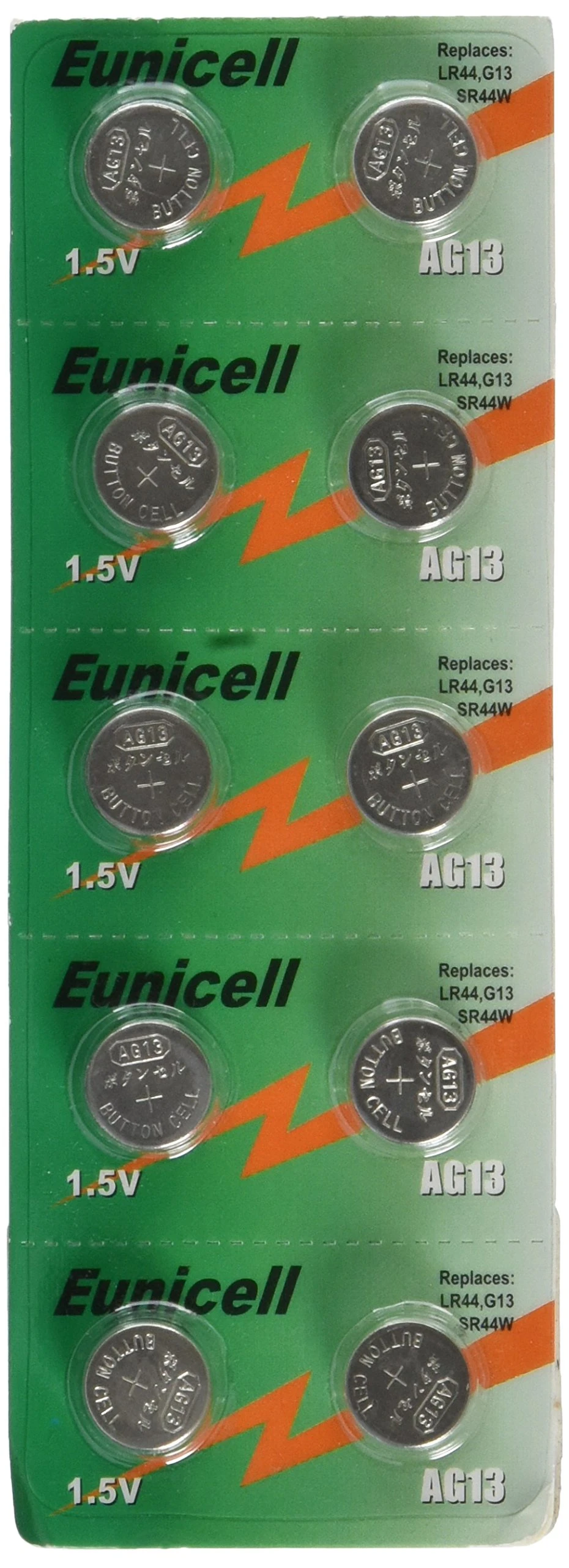 10 X AG13 LR44 Button Cells Batteries - A76 L1154 SR44 G13 357-1.5V