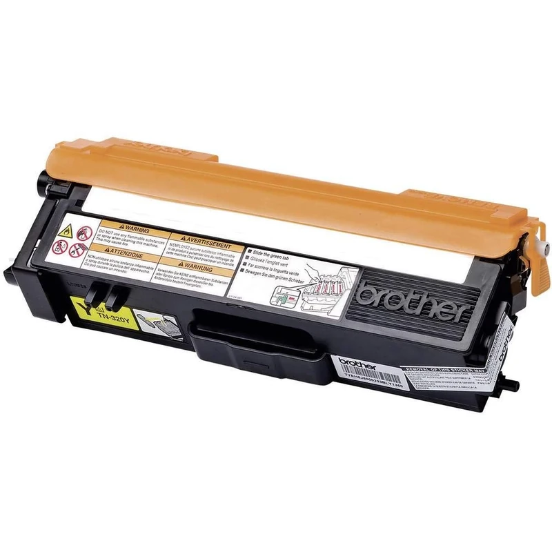 Brother TN-320Y Toner Cartridge, Yellow, Single Pack, Standard Yield, Includes 1 x Toner Cartridge, Brother Genuine Supplies