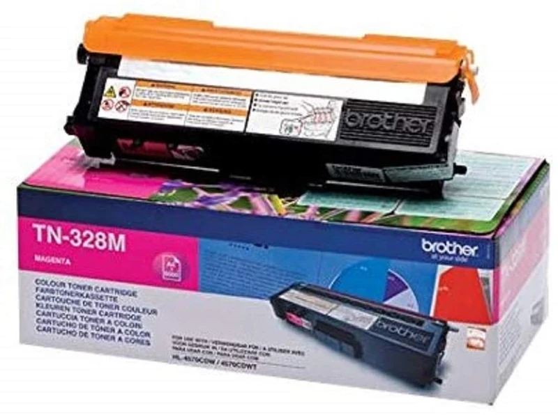 Brother TN-328M Toner Cartridge, Magenta, Single Pack, Super High Yield, Includes 1 x Toner Cartridge, Brother Genuine Supplies