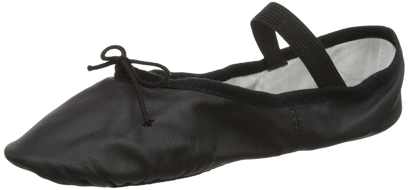 Bloch Womens Unisex-Adult S0205L Dansoft Full Sole Leather Ballet Slipper/Shoe 7.5 Wide Black
