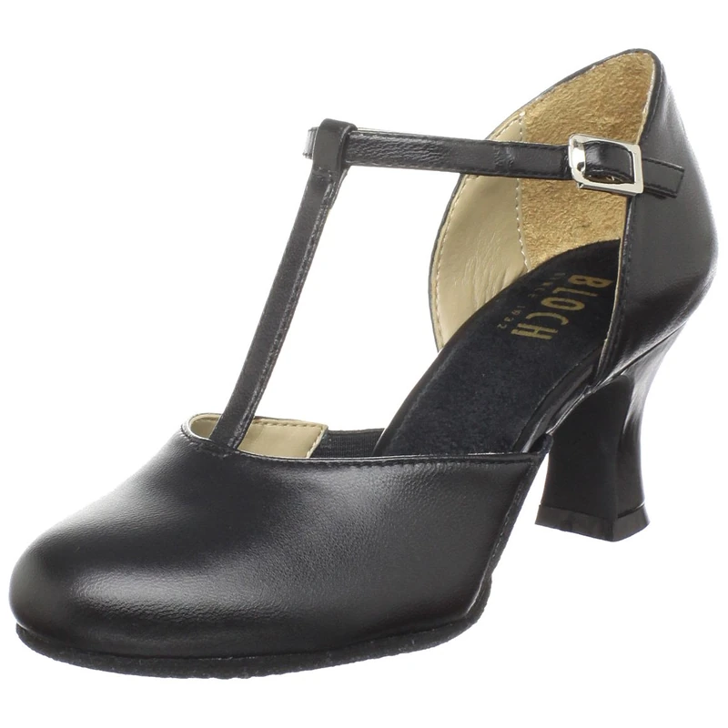 Bloch Women's Cushioned Insole Suede Forefoot Outsole, Short Shank with an Elastic Panel, Superior Fit, Black Leather, 6 UK