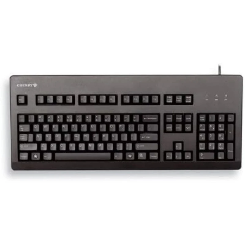 CHERRY G80-3000, Wired Mechanical Keyboard, UK Layout (QWERTY), USB-Connection, Robust, Programmable Keys, MX BLUE Switches, Black