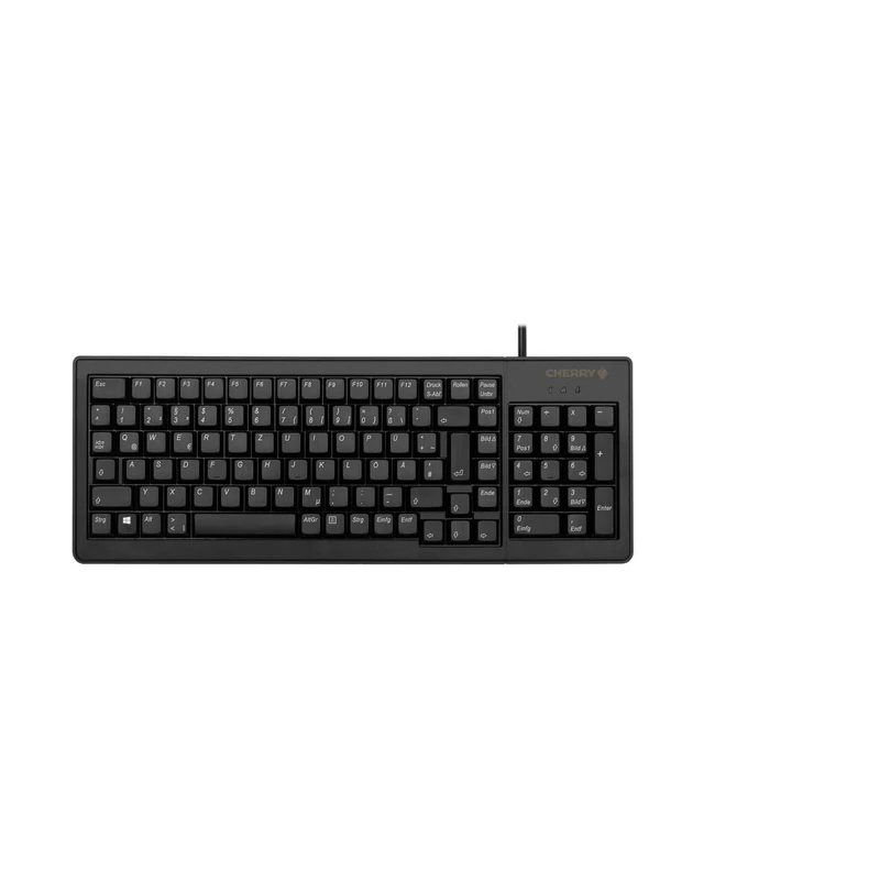 CHERRY G84-5200 XS, Compact Keyboard with Numpad, UK Layout (QWERTY), Wired (USB-A port), Mechanical ML Switches, Black