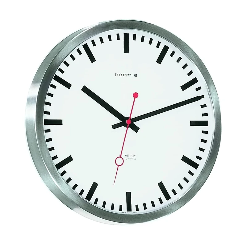 Hermle Uhrenmanufaktur Wall Clock, Silver