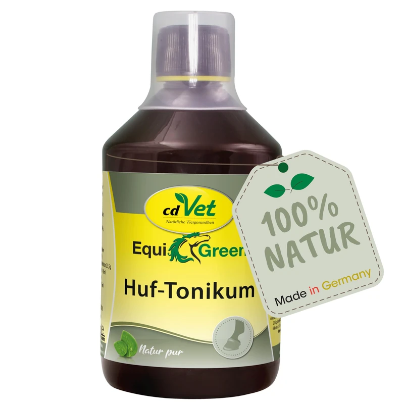 cdVet Naturprodukte EquiGreen FounderX 500 ml - Horses and ponies - support at hoof problems - liver and kidney - herbal mixture - metabolic processes - capillary blood flow - health -